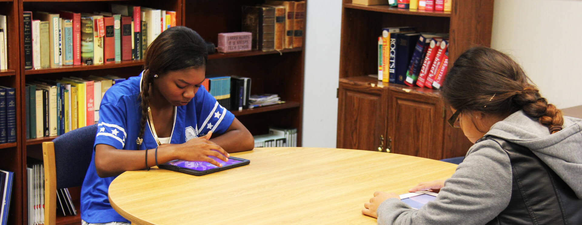 students studying at Max Alderman Library