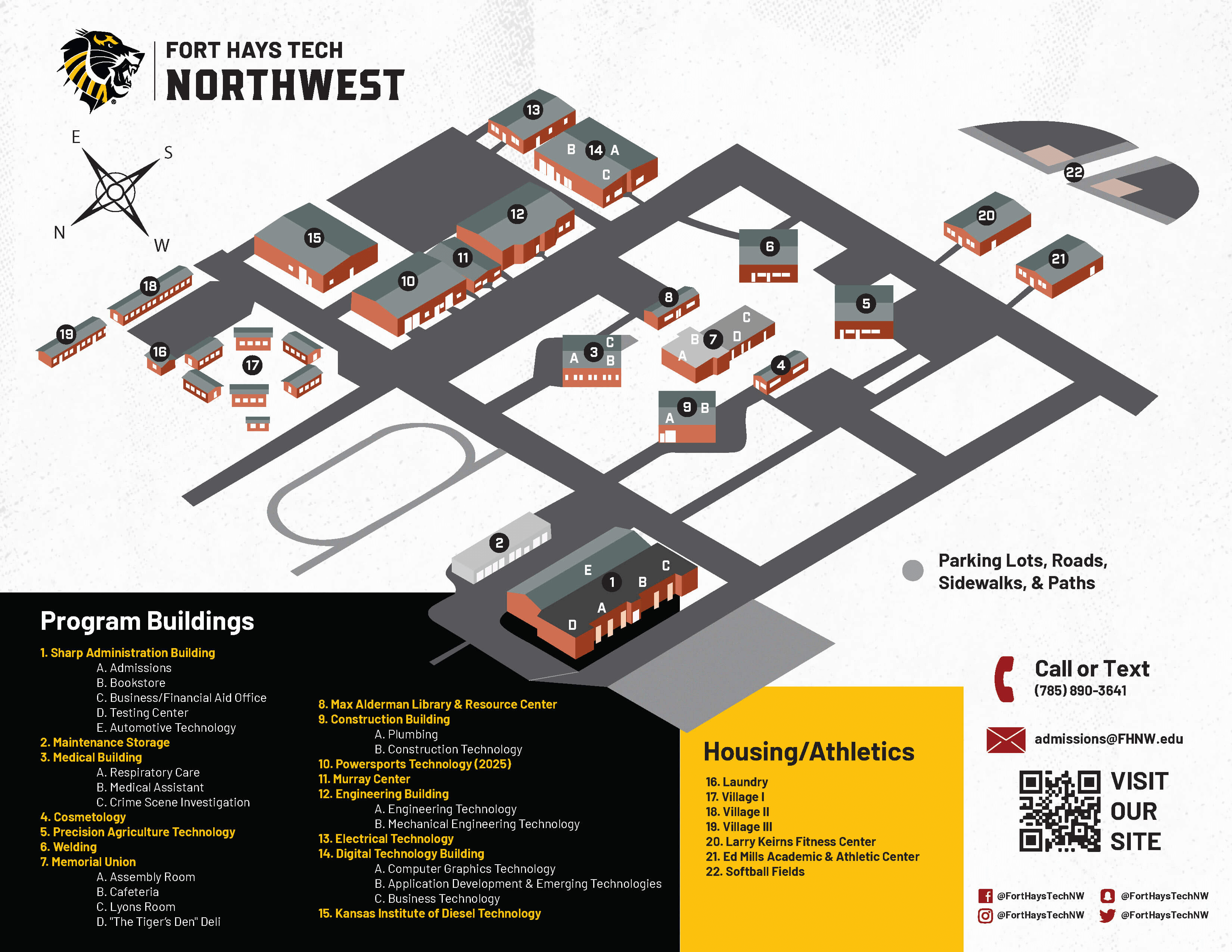 Fort Hays Tech | Northwest campus map